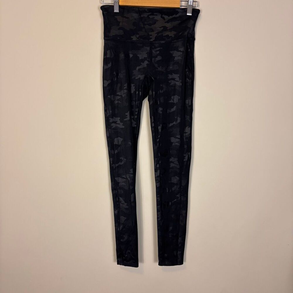Spanx Black Camo High Waisted‎ Leggings Medium